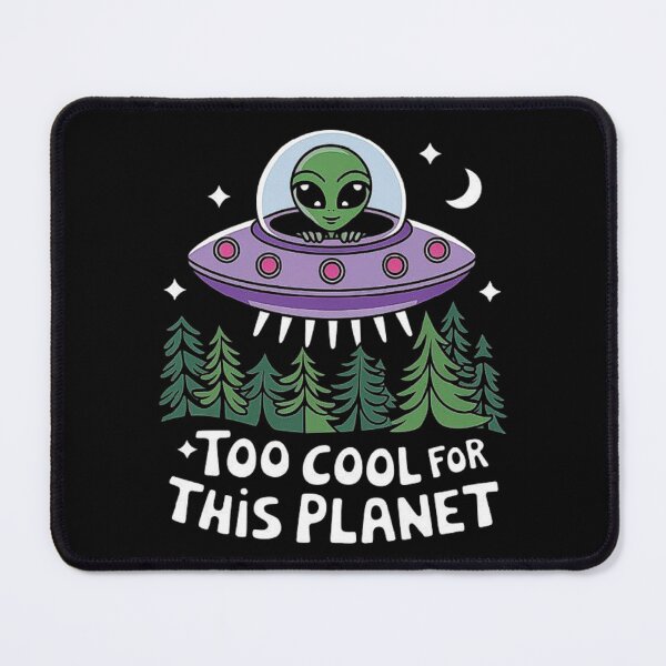 Item preview, Alien in UFO - Too Cool for This Planet Aesthetic designed and sold by love3617.