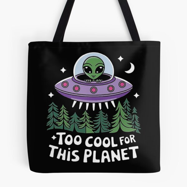 Item preview, Alien in UFO - Too Cool for This Planet Aesthetic designed and sold by love3617.