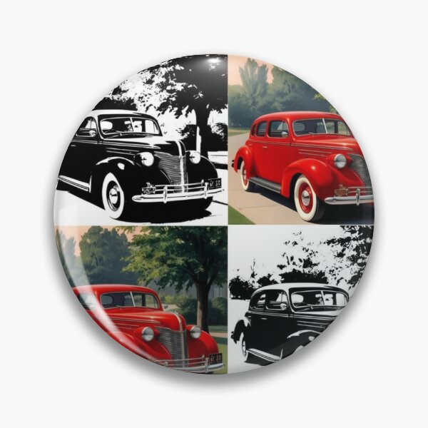 Artikelvorschau, Rotes Oldtimer aus den 40er Jahren entworfen und verkauft von cloudrevive.