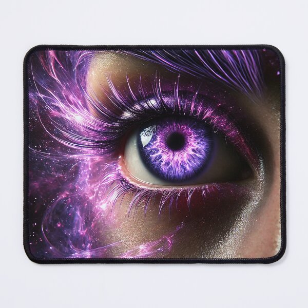 Item preview, Cosmic Nebula: Hyper-Realistic Violet Eye with Celestial Energy Patterns designed and sold by philpace.