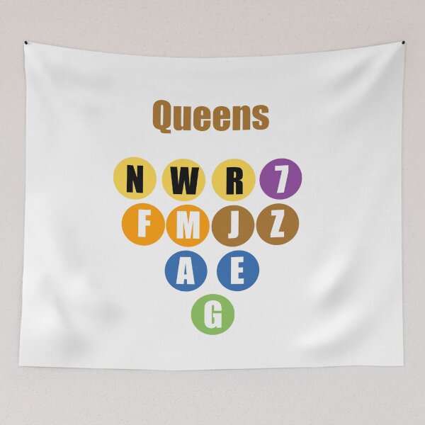 Item preview, Queens NY train lines Brown designed and sold by Mozart3.
