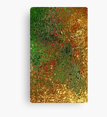Beautiful Elegant Girly Crystal Mosaic Pattern - Green Yellow And Gold Canvas Print