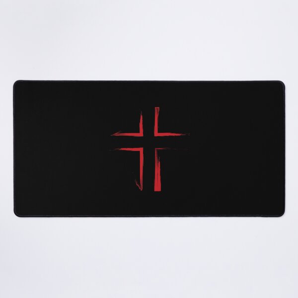 Item preview, Crimson Brushstroke Cross - Christian Art designed and sold by Creatively Torn.