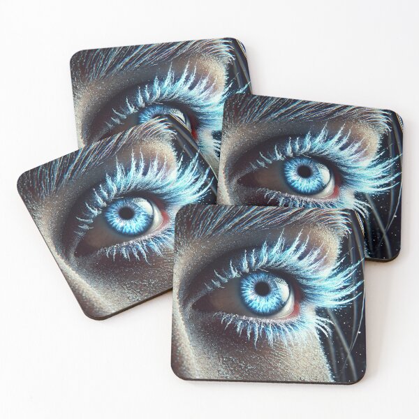 Item preview, Frost born Gaze: Hyper-Realistic Icy Blue Eye with Glowing Frozen Energy designed and sold by philpace.