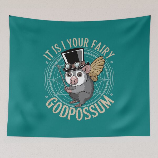 Item preview, Funny Steampunk Opossum Fairy Meme designed and sold by TeeGrit.