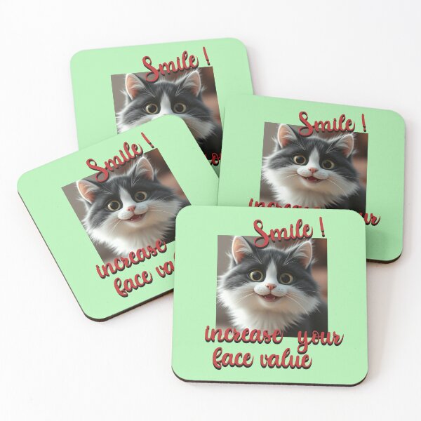 Item preview, cute cat smiling, increase your face value designed and sold by CammiesShop.
