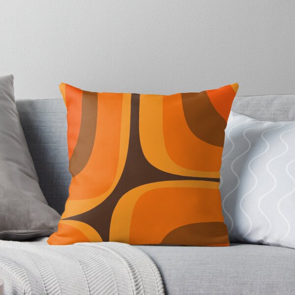 Item preview, Retro Groove Minimalist Mid Century Modern Abstract in 70s Brown and Orange designed and sold by kierkegaard.