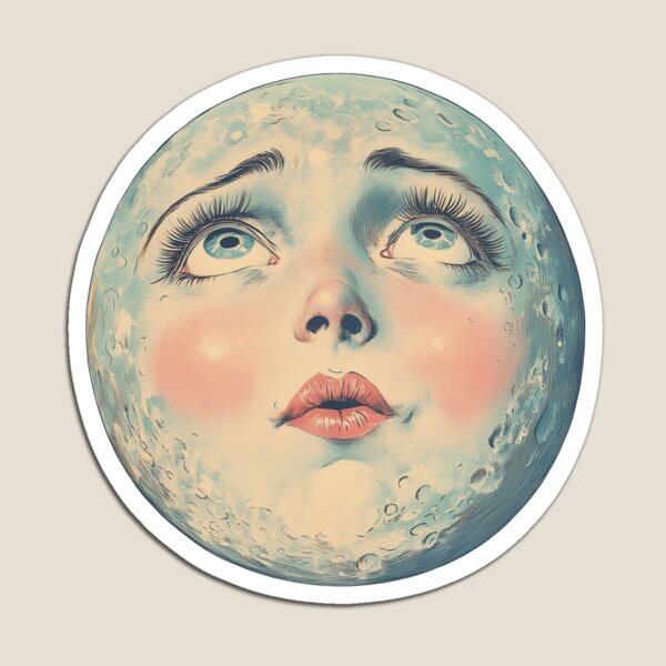 Item preview, Luna vintage mirando hacia arriba designed and sold by RoseoftheWild.