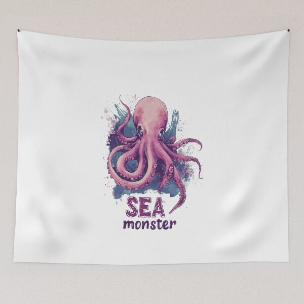 Item preview, Octopus Sea Monster designed and sold by AlchemyColor.