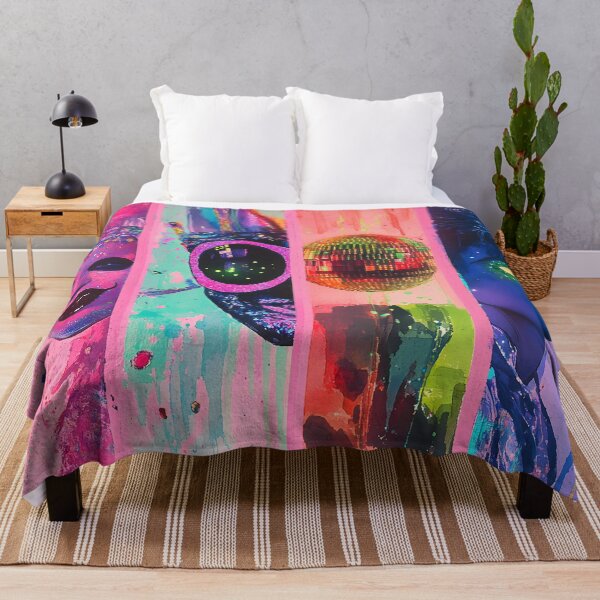 Item preview, Cosmic Mardi Gras Extravaganza - Alien Disco Street Art Digital Print designed and sold by AnnDesignStudio.
