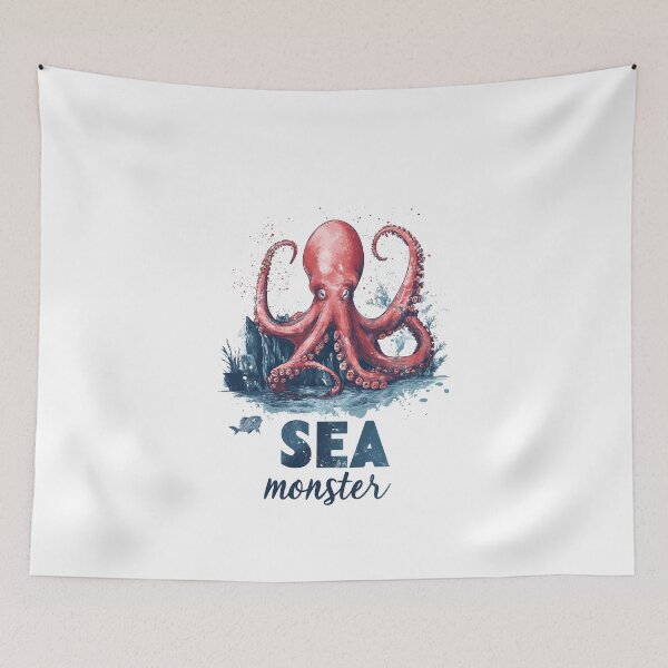 Item preview, Octopus Sea Monster designed and sold by AlchemyColor.