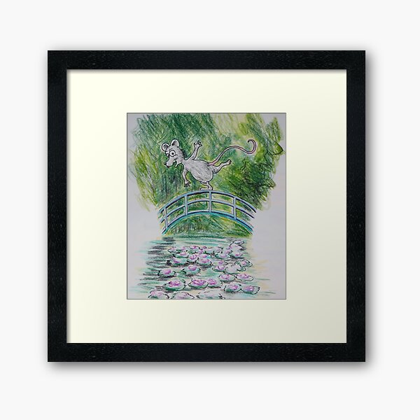 Item preview, The mouse at the pond with water lilies designed and sold by LamuseeJeux.