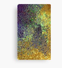 Beautiful Elegant Girly Crystal Mosaic Pattern - Indigo Green And Gold Canvas Print