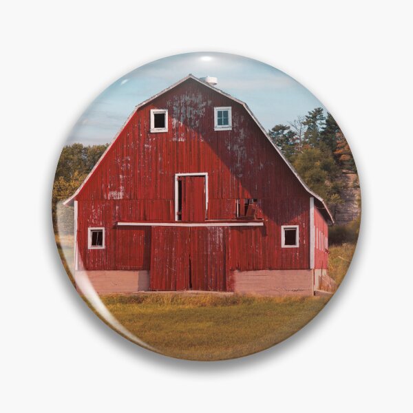 Item preview, Old Red Country Barn in Rustic Setting Under Blue Sky designed and sold by CountyKent.