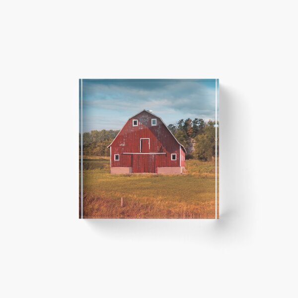 Item preview, Old Red Country Barn in Rustic Setting Under Blue Sky designed and sold by CountyKent.
