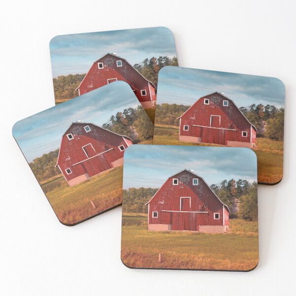 Item preview, Old Red Country Barn in Rustic Setting Under Blue Sky designed and sold by CountyKent.