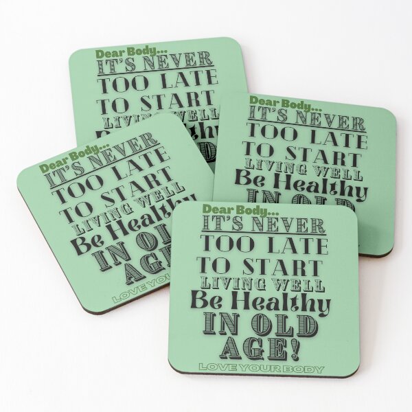 Item preview, Motivational Gift To Inspire Health And Wellness In Old Age-It's Never Too Late designed and sold by Old Age Ain't For Sissies!.