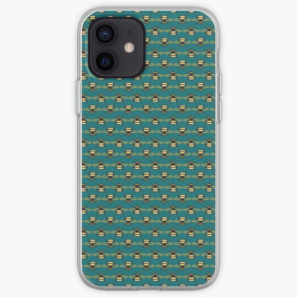 Bumblebee Pattern in Teal iPhone Soft Case