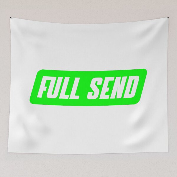Item preview, Full Send Green with White stroke designed and sold by NicolasBishop.