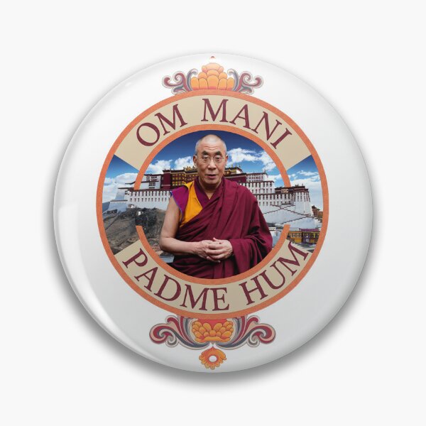Item preview, Dalai Lama Spiritual Art Om Mani Padme Hum Tibetan Buddhist Mantra designed and sold by Tammy Winand Arts.