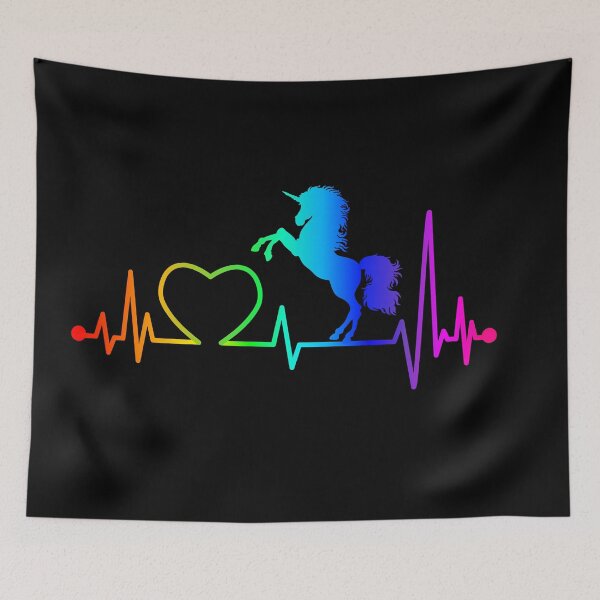 Item preview, unicorn heartbeat designed and sold by LESSILU.