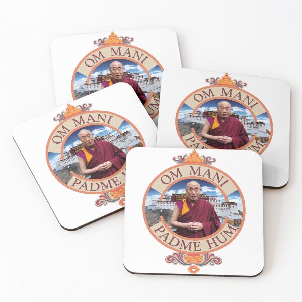 Item preview, Dalai Lama Spiritual Art Om Mani Padme Hum Tibetan Buddhist Mantra designed and sold by Tammy Winand Arts.