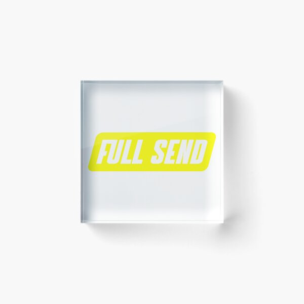 Item preview, Full Send Yellow with White stroke designed and sold by NicolasBishop.