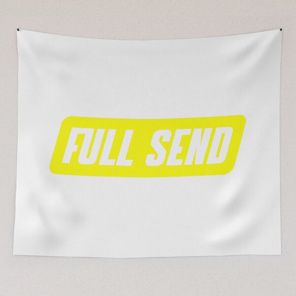 Item preview, Full Send Yellow with White stroke designed and sold by NicolasBishop.