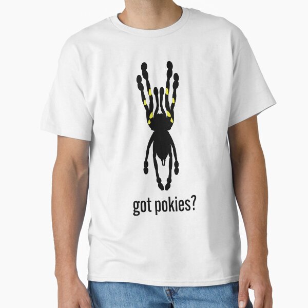 Item preview, Got Pokies? Poecilotheria design with warning colors designed and sold by Wild and Whiskered.
