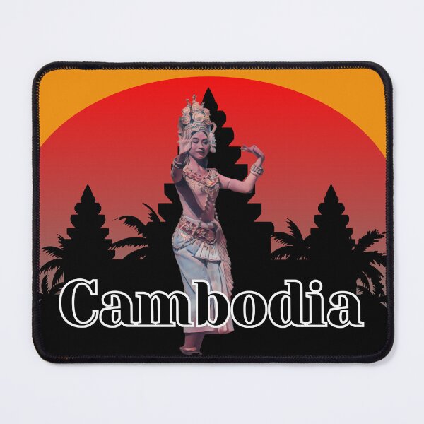 Item preview, Apsara dancing before silhouette of Angkor Wat  designed and sold by Linklandiya.