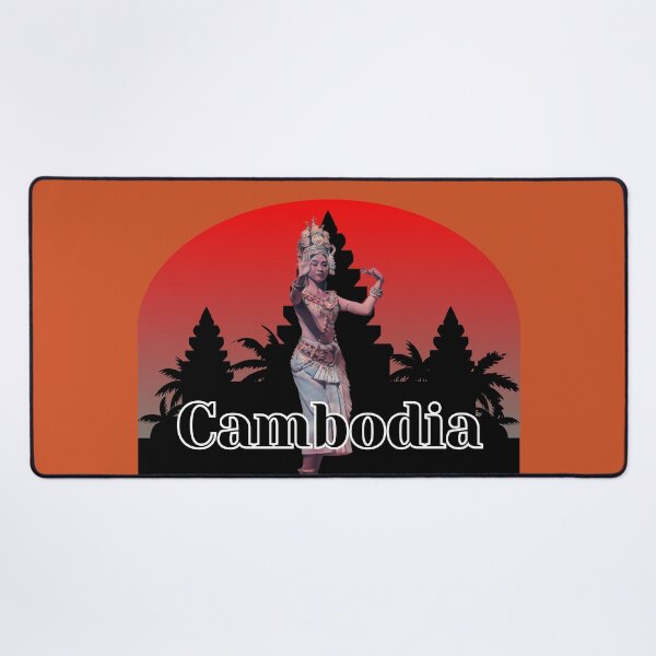 Item preview, Apsara dancing before silhouette of Angkor Wat  designed and sold by Linklandiya.