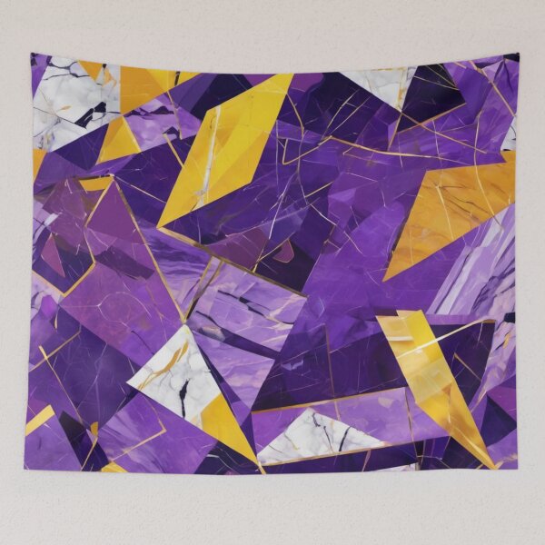 Item preview, Purple and Gold Marble Geometry designed and sold by Harmonic_Layers.