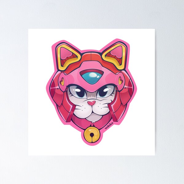 Item preview, Pink Robocat designed and sold by WONKAMON.
