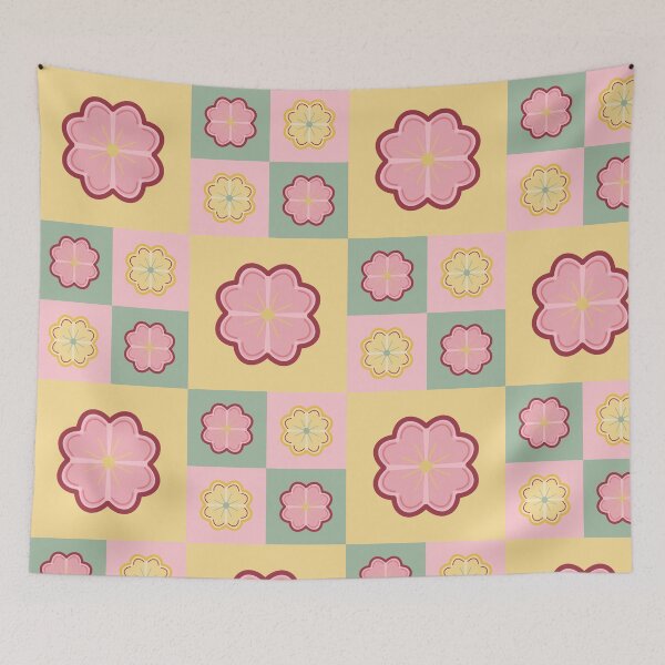 Item preview, flower tiles designed and sold by Atelier Jasmin Schwarz.