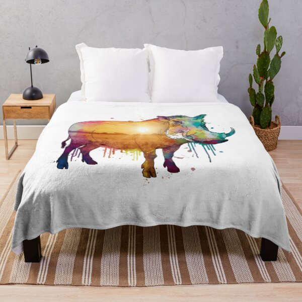 Item preview, Warthog sketch golden sunset savanna designed and sold by Ann Miu Deluxe.