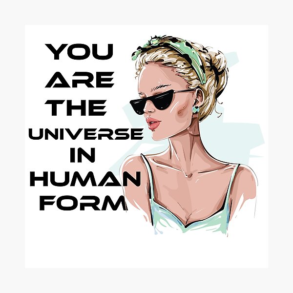 Item preview, Parisian Aesthetic bold quote shirt you are the universe in human form designed and sold by doracreations.