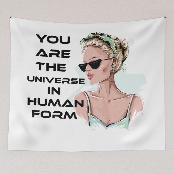 Item preview, Parisian Aesthetic bold quote shirt you are the universe in human form designed and sold by doracreations.