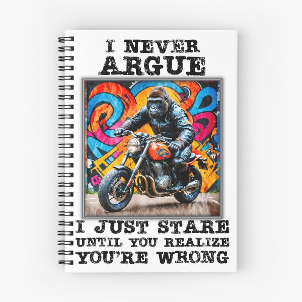 Item preview, "I NEVER ARGUE" Funny Gorilla quote. designed and sold by Drone-tees.