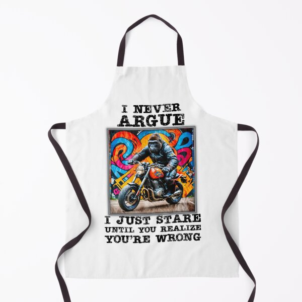Item preview, "I NEVER ARGUE" Funny Gorilla quote. designed and sold by Drone-tees.
