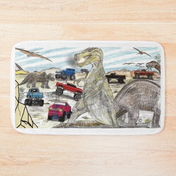 Item preview, DINOSAURS & 4X4'S !     Monsters !  & Monster Trucks ! designed and sold by Imagin8er.