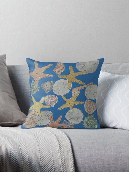 Artikel-Vorschau von Muscheln an der Küste in Blau, designt und verkauft von Whimsicalgirl.