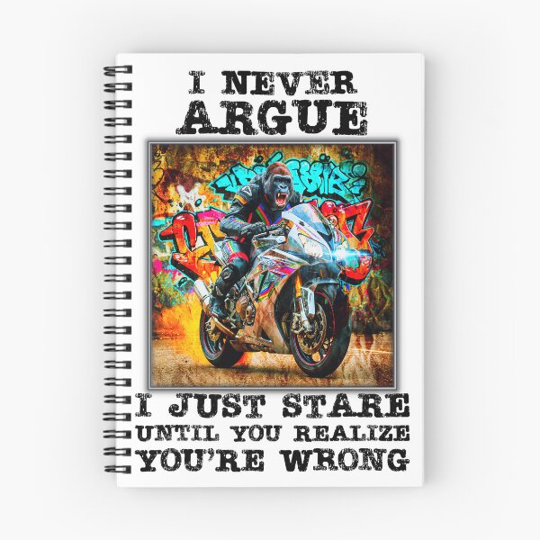 Item preview, "I NEVER ARGUE" Funny Gorilla quote. designed and sold by Drone-tees.