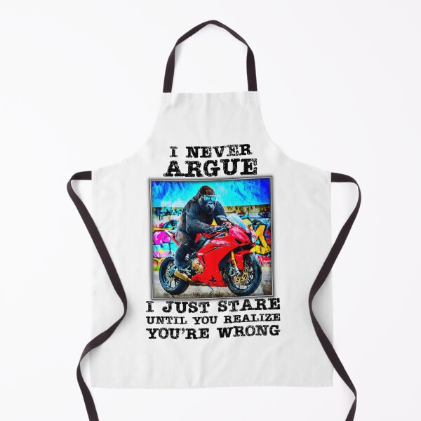Item preview, "I NEVER ARGUE" Funny Gorilla quote. designed and sold by Drone-tees.