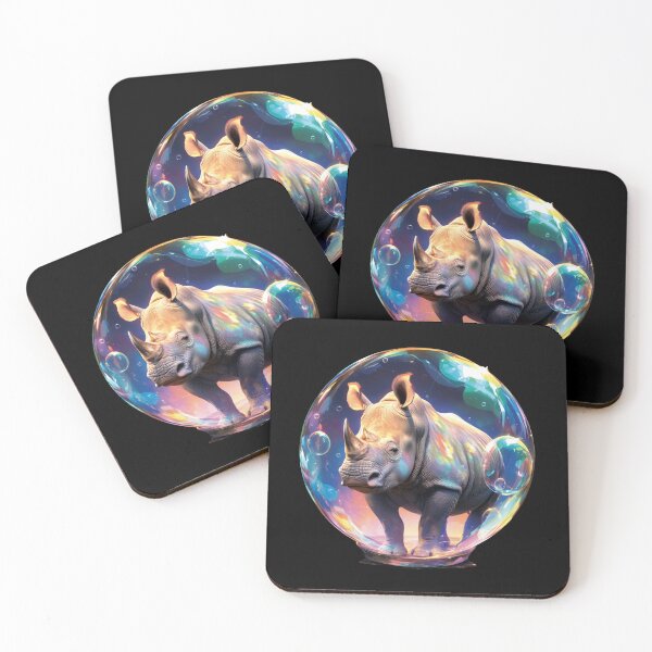 Item preview, Rhino // Cute Rhino art // Rhinos // children // Bubbles // Baby Rhino designed and sold by SMARTKIT  DESIGNAGENCY.