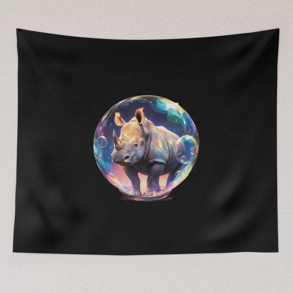 Item preview, Rhino // Cute Rhino art // Rhinos // children // Bubbles // Baby Rhino designed and sold by SMARTKIT  DESIGNAGENCY.