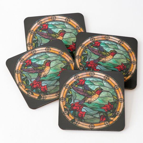 Item preview, Hummingbird in Stained Glass designed and sold by RedHandedOD.