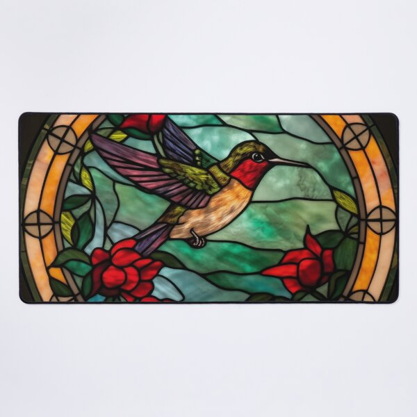 Item preview, Hummingbird in Stained Glass designed and sold by RedHandedOD.