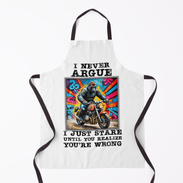 Item preview, "I NEVER ARGUE" Funny Gorilla quote. designed and sold by Drone-tees.