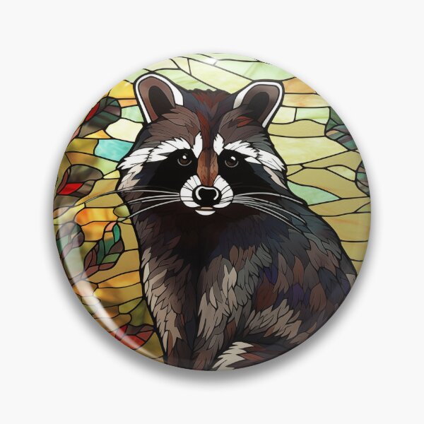 Item preview, Raccoon in Stained Glass designed and sold by RedHandedOD.