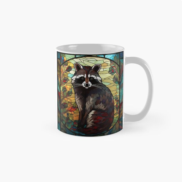 Item preview, Raccoon in Stained Glass designed and sold by RedHandedOD.
